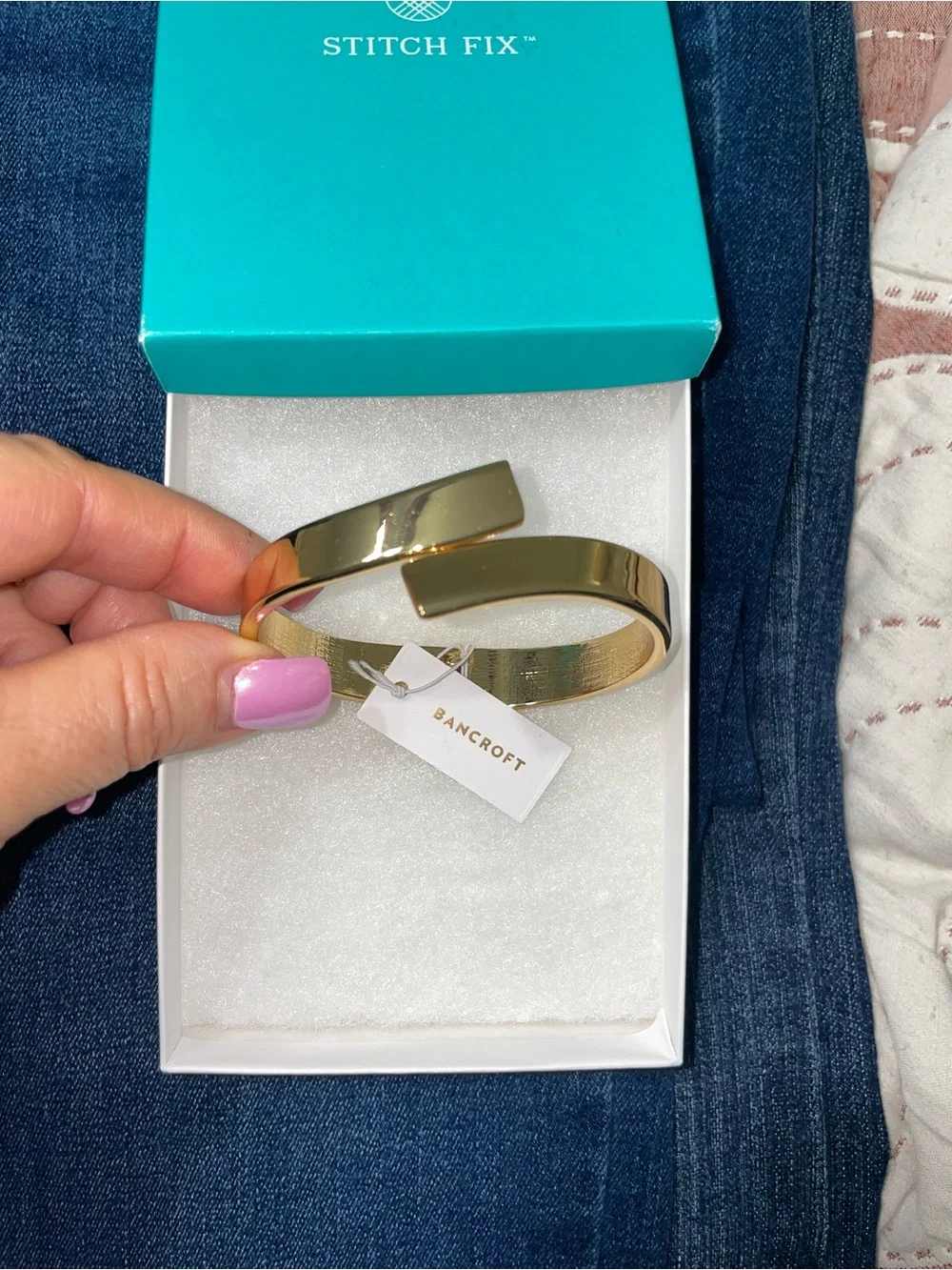 Modern Gold Open Wrap Hinge Bracelet - Women Jewelry